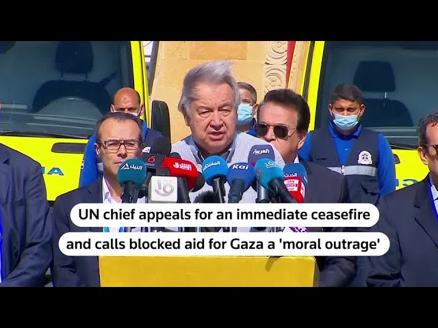 UN chief calls blocked aid for Gaza a 'moral outrage' | REUTERS