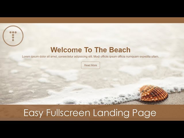 Easy Fullscreen Landing Page With HTML & CSS