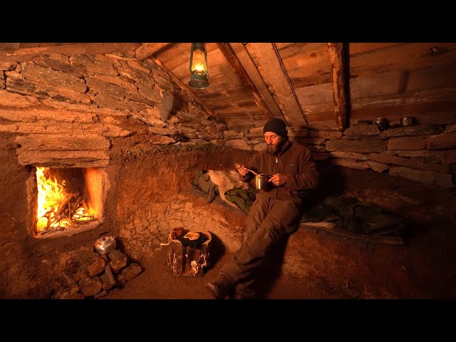 Built totally secret underground dugout cabin. Ready for extreme snowstorms. Fireplace inside