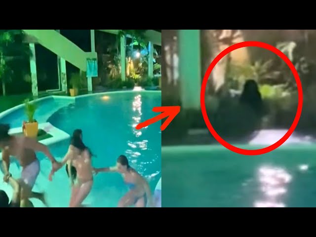 12 PINAKA NAKAKATAKOT NA VIDEO SA INTERNET! (Black Lady nakuhanan sa Swimming Pool)