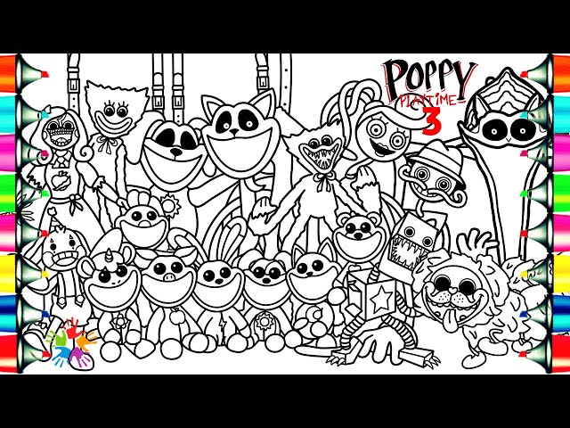 Poppy Playtime Chapter 3 Coloring Pages / How To Color All New Characters / NCS Music