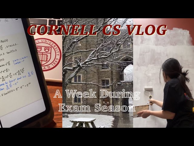 [ENG] Cornell CS vlog | exam week | studying/assignments/west campus/exams | kellygraphy
