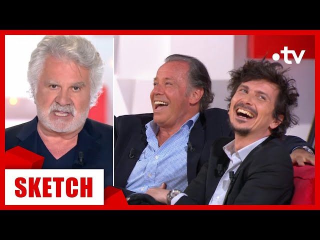 🤣 Fou rire de Michel Leeb devant le sketch de Roland Magdane 🤣 - Vivement Dimanche 16 avril 2017