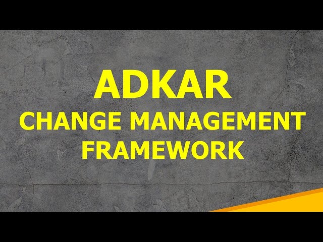 How to use ADKAR Change Management Model for Successful change |Supply Chain Tutorials