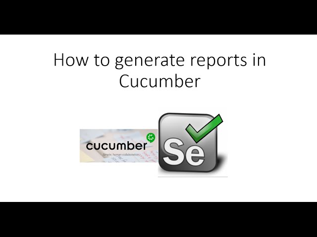 How to generate reports in Cucumber