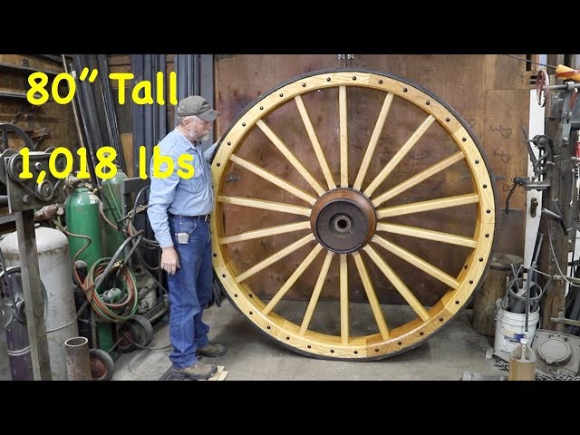 Building 1,018 lb Wagon Wheel For a Chandelier | Engels Coach Shop