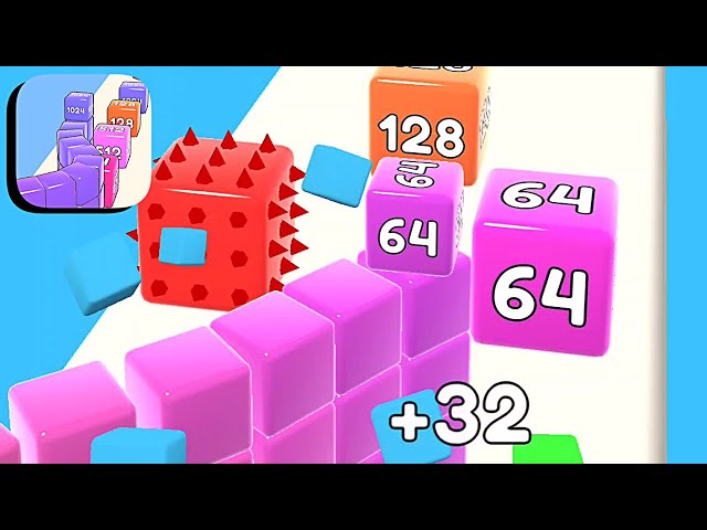 Cube Run 2048 ​- All Levels Gameplay Android,ios (Part 5)