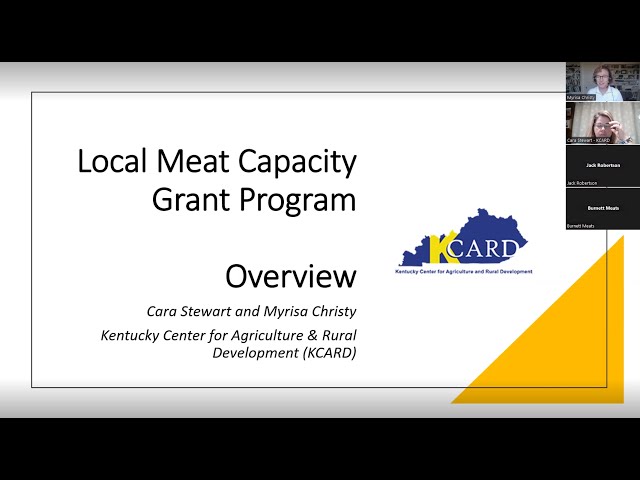USDA Local Meat Capacity Grant Webinar