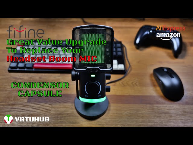 USB Gaming Mic with Gain, Volume, RGB, Game/Chat Control  - FIFINE AMPLIGAME AM6 MIC Review