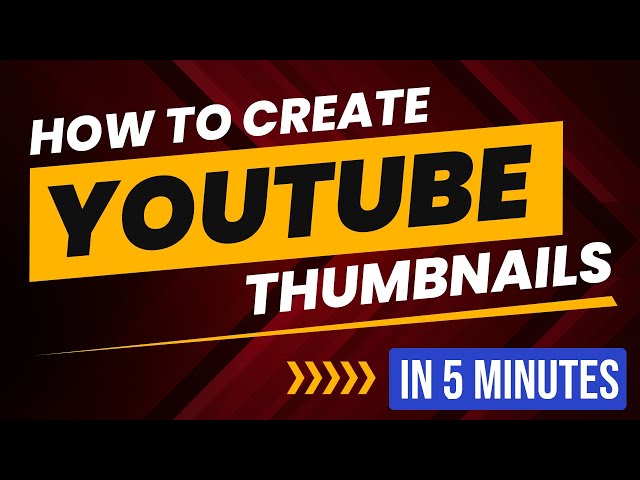 How to create thumbnails for YouTube | Create Youtube Thumbnail in 5 minutes