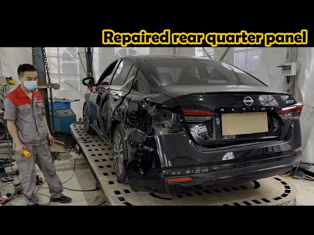 $3,000 to perfectly repair Nissan Altima side collision | Accident car repair