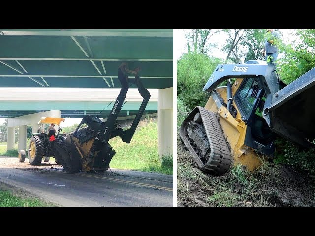 Track Loader Fail and Rescue! | Overpass Disaster and Stuck in the Mud!