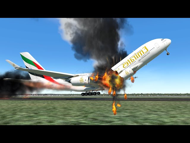 🔴LIVE Airbus A380 Takeoff gone to CRASH LANDING | Live Plane Spotting X-PLANE 11