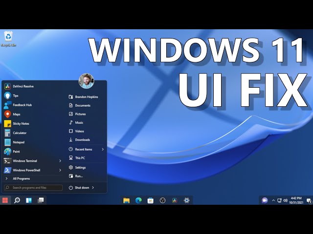 FIX Windows 11 Start Menu and Taskbar - Tweak Tool!