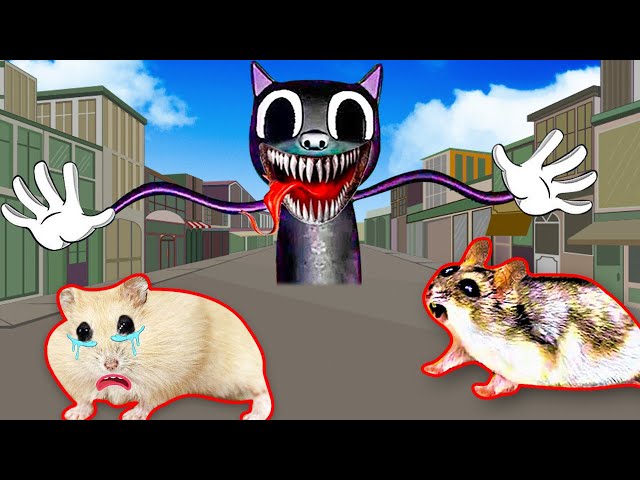 Cartoon Cat vs cute Hamster pets 🐹 Pretend Dad Takes Care Baby from Cartoon Cat Obstacle Course Maze