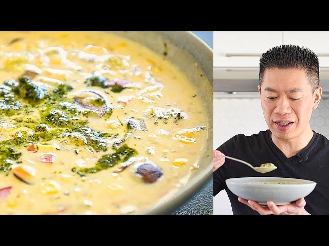 This Epic Creamy Vegetable Soup recipe is SOUP-ERB