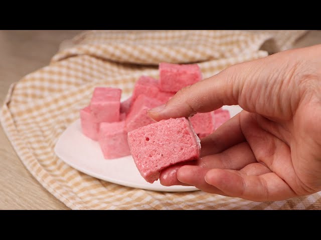 Easy Strawberry DESSERT 🍓Only 3-Ingredients in 1 minute🍓 STRAWBERRY clouds!