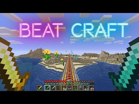 Beat Saber on a Budget (Minecraft Rhythm Game) - Synchronized