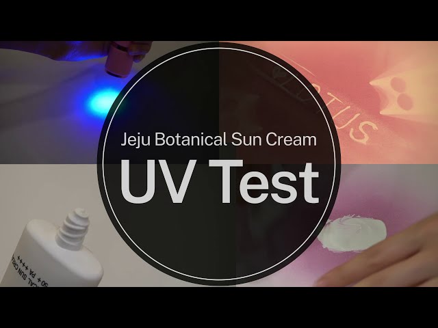 더퓨어로터스 제주 보태니컬 선크림 UV TEST