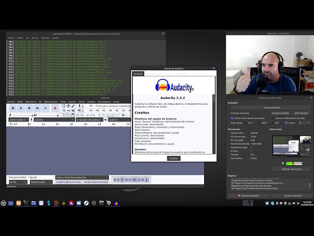 Compilando manualmente, paso a paso, Audacity 2.4.2 en Ubuntu 20.04 y Linux Mint 20