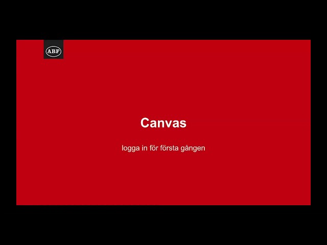 Canvas ABF Vux - Logga in första gången