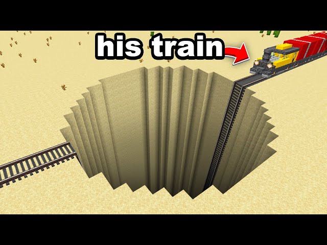 Fooling my Friend with a TRAIN MOD on Minecraft...