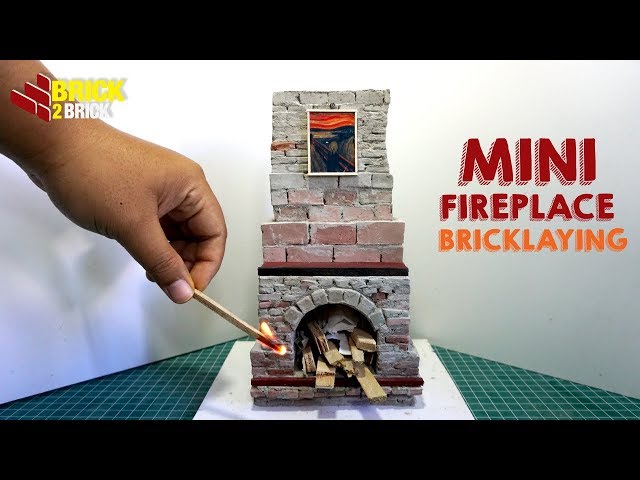 HOW TO BUILD A MINIATURE FIREPLACE From Mini Brick - BRICKLAYING -  Mini Fireplace