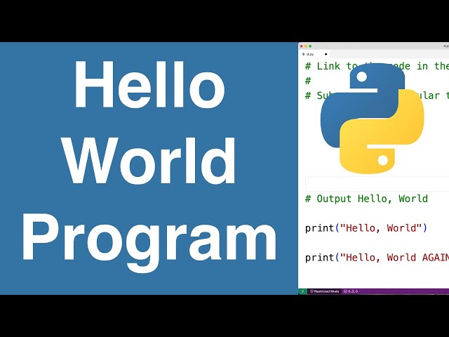Hello World Program | Python Tutorial