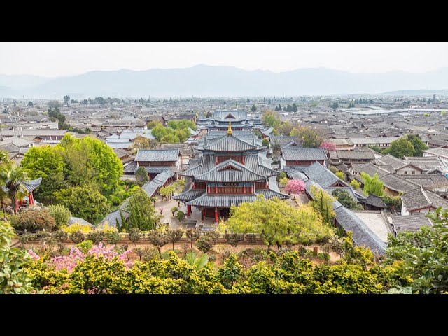 Live: Explore enchanting scenery of Mu's Residence in SW China's Lijiang Ancient Town
