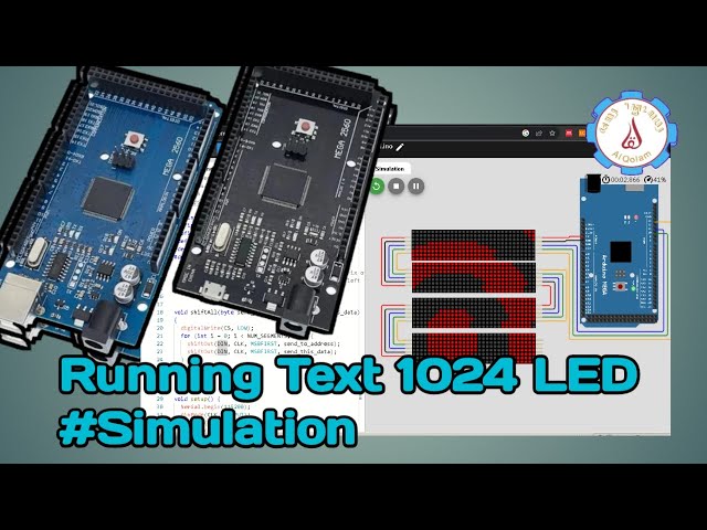 Running Text 1024 LED #Simulation