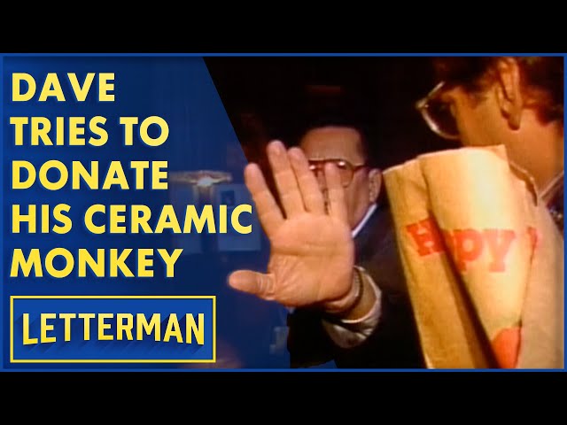 Dave Tries To Donate His Ceramic Monkey To The Met | Letterman