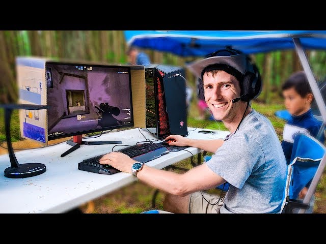 Outdoor Gaming – Ultimate Camping Battle Station!