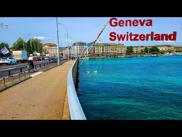 Geneva, Switzerland city live walk- Genève / Genf - 4K 60fps