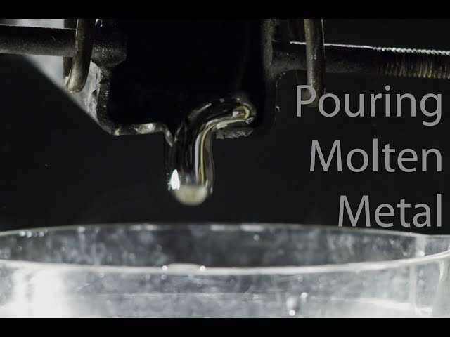 Pouring Molten Aluminium into Water - Slow Motion