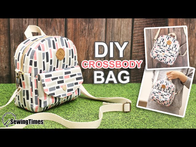 DIY CROSSBODY BAG | Casual Shoulder Bag Sewing Pattern & Tutorial [sewingtimes]