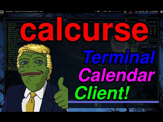 Calcurse - Your Calendar and To-Do List on Your Terminal