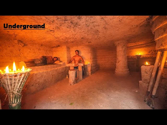 2 Men Dig To Build Vision Underground House With Pools By Ancient Skills Part I