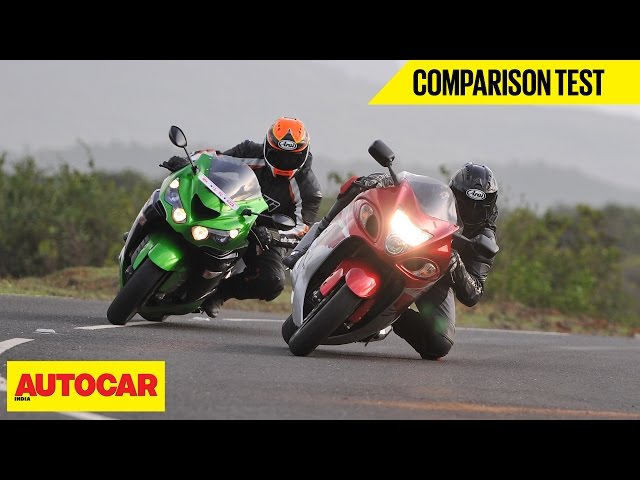 Suzuki Hayabusa VS Kawasaki Ninja ZX-14R | Comparison Test | Autocar India