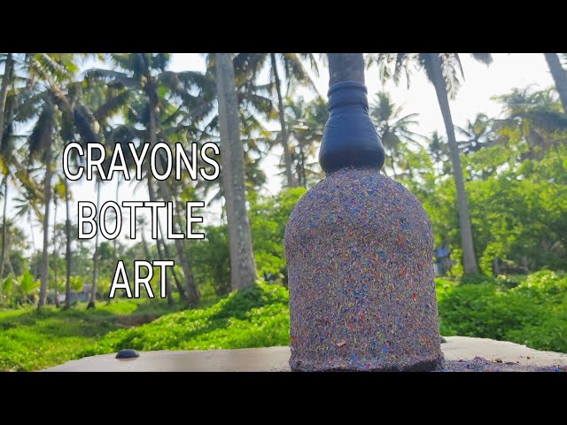 Crayons bottle art. simple and beautiful work