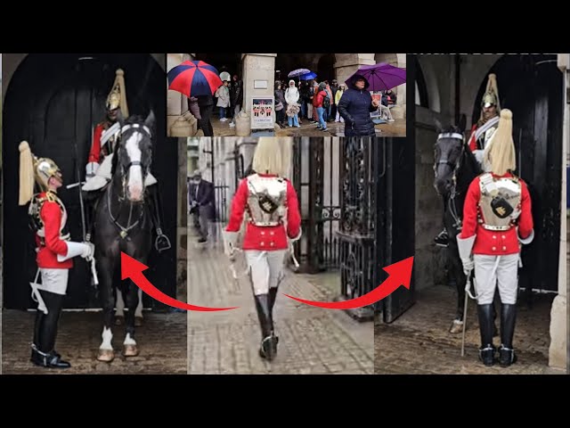 After the Heavy Rain King’s Guard Delivers The Message To king’s Horsemen at HORSE GUARD!