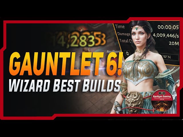 140 Million Per Min High Dmg Gauntlet 6 - Wizard Best Builds - Diablo Immortal