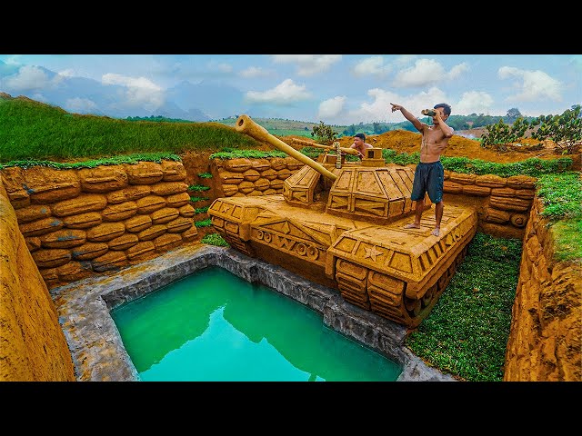 Unbelievable! Building Secret Underground Swimming Pool With Million Dollar Russia Tank