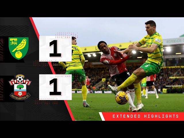 EXTENDED HIGHLIGHTS: Norwich City 1-1 Southampton | Championship