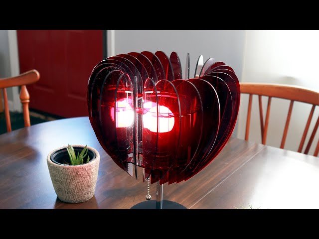 Making a Heart Lamp with Red Acrylic