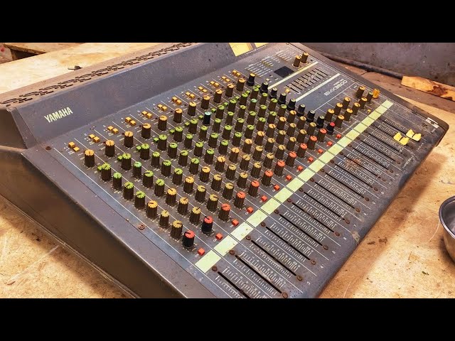 Abandoned Mixer YAMAHA 3500 Table 16 Restoration // Repair Rusty Old Professional Event Mixer Sound