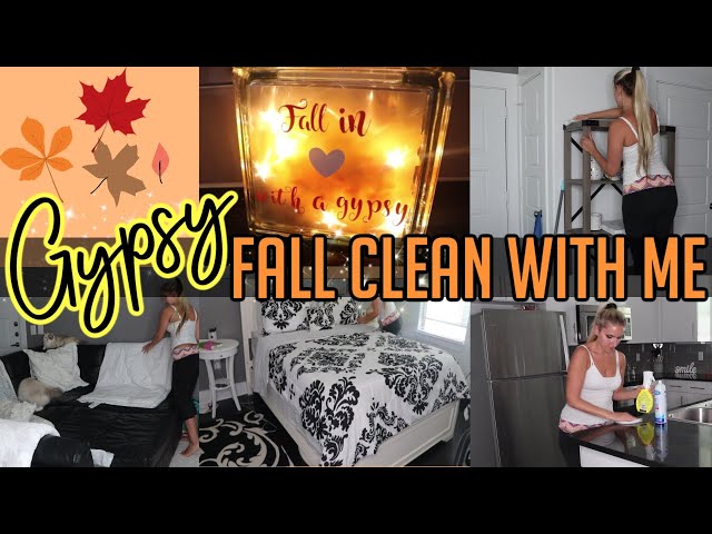 RELAXING FALL CLEAN WITH ME | MORNING CLEANING ROUTINE WITH RELAXING MUSIC 🍂 GYPSY HOUSE WIFE