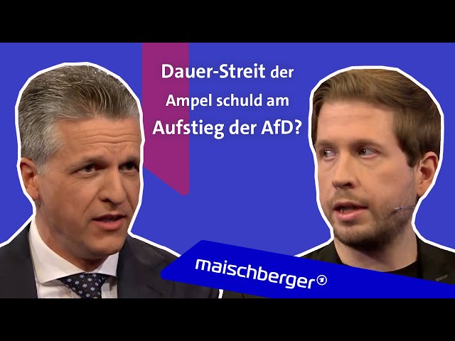 Kevin Kühnert (SPD) und Thorsten Frei (CDU) diskutieren über den Dauerstreit der Ampel |maischberger