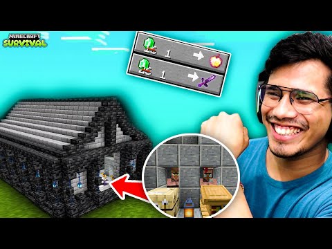 I Made EPIC Trader Hall In Minecraft Survival 😍