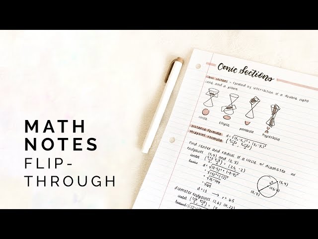algebra 2 notebook flip through 🍑 math notes inspiration