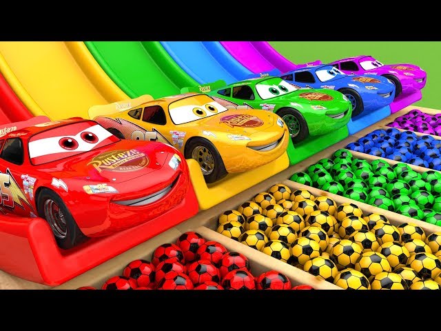 McQueen Car Assembly Surprise Soccer Ball | Street Vehicle with Learn Colors for Kids